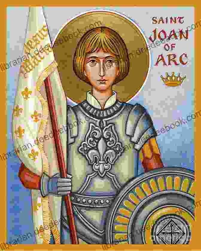 Saint Joan Of Arc, A Painting By Iacob Adrian In 1919, Depicts The Saint In Full Armor With A Sword In Her Hand And A Halo Of Light Around Her Head. She Is Surrounded By A Swirling, Ethereal Background. Saint Joan Of Arc (1919) Iacob Adrian