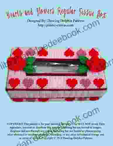 Hearts And Flowers Regular Tissue Box: Plastic Canvas Pattern