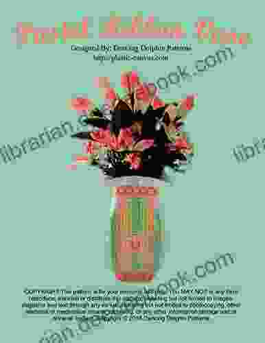 Pastel Ribbon Vase: Plastic Canvas Pattern